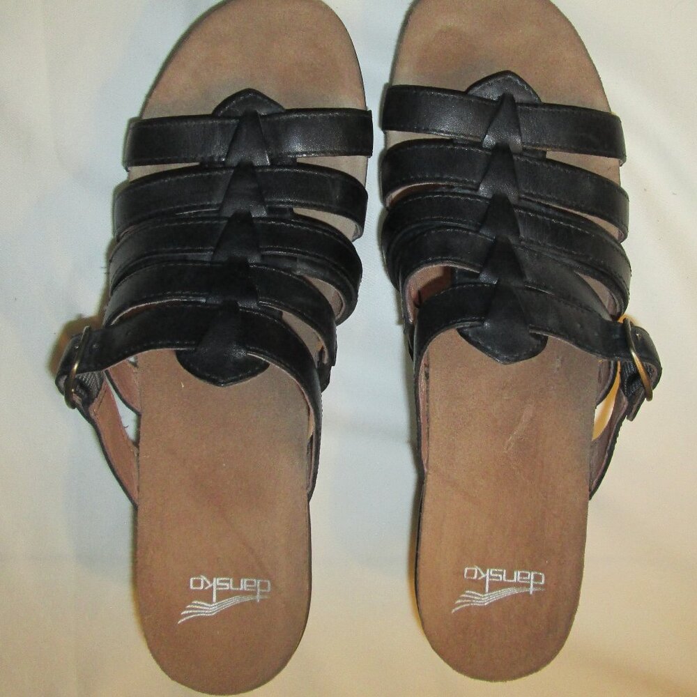 Dansko Dina Sandals, Size 41, Black, Excellent used condiiton